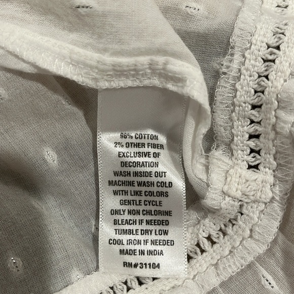 Wonderly Short Sleeve White Tiered Blouse/NWT/L - Picture 9 of 12